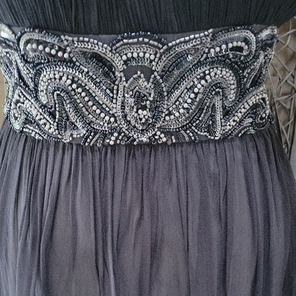 Patra Ltd. 100% Silk Gray Sequine Dress - Picture 3 of 9